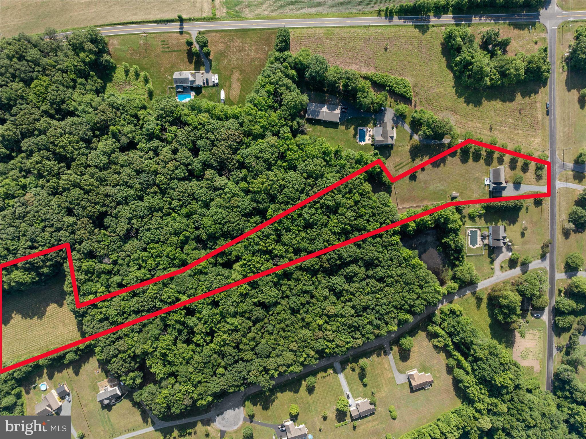 913 Clark Corner Road Centreville, MD 21617 - Photo 4 of 66 Approx lot lines aerial photo- woods to open space
