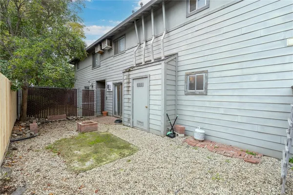 a backyard of a house