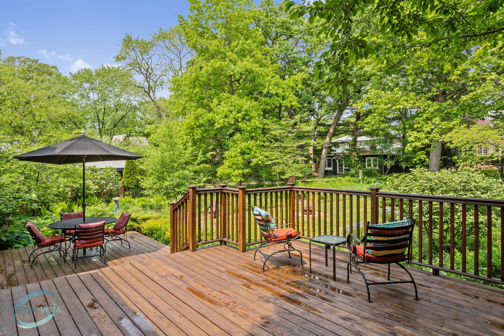 380 Fairbank Road Riverside, IL 60546 - Photo 22 of 30 a view of balcony with wooden floor and outdoor seating