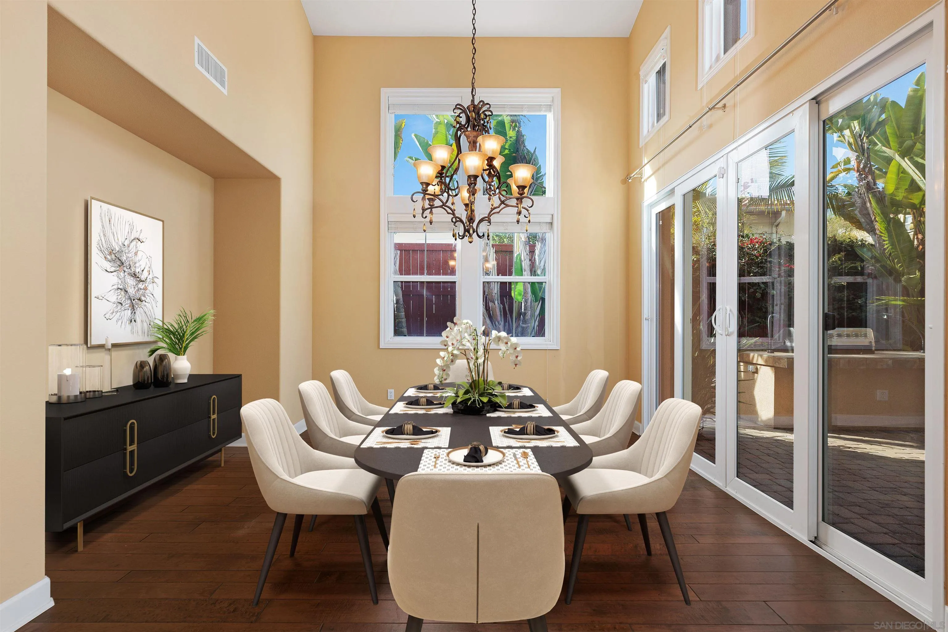 527 Quail Pointe Lane Encinitas, CA 92024 - Photo 15 of 46 a view of a dining room with furniture window and outside view