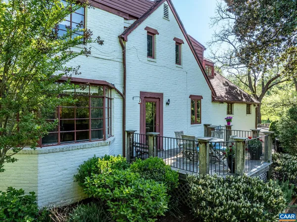 front view of a house with a garden