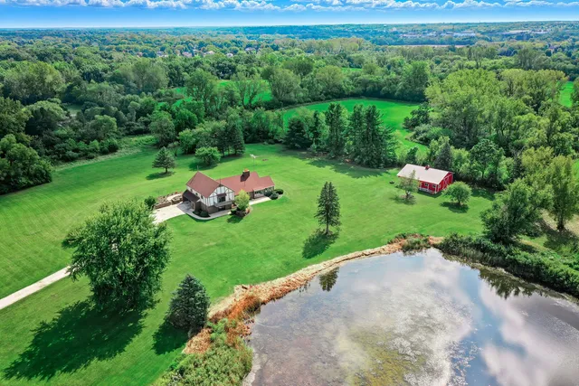 a view of a backyard with a garden