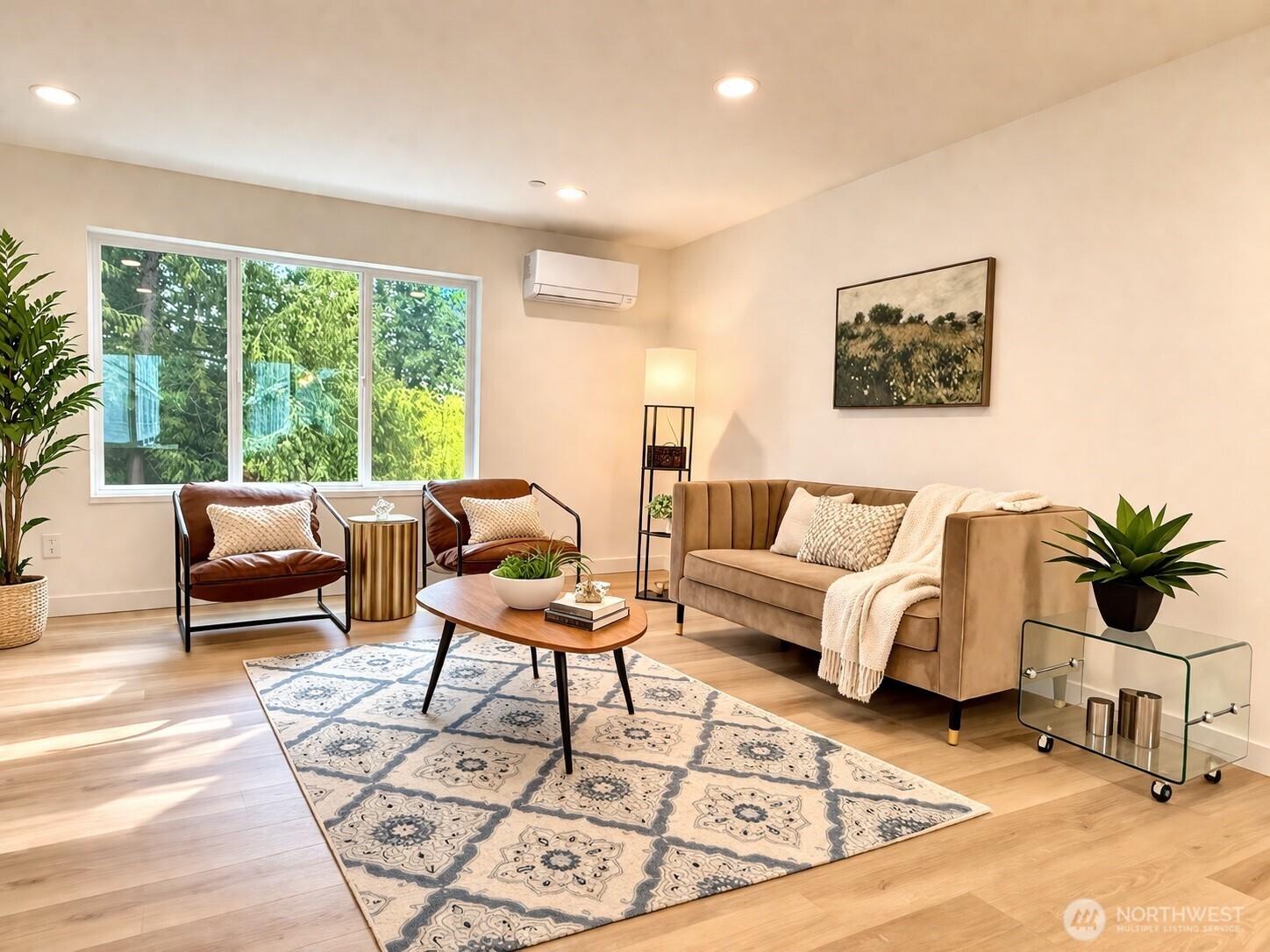 19505 Damson Road, Unit C2 Lynnwood, WA 98036 - Photo 5 of 13 a living room with furniture and a large window