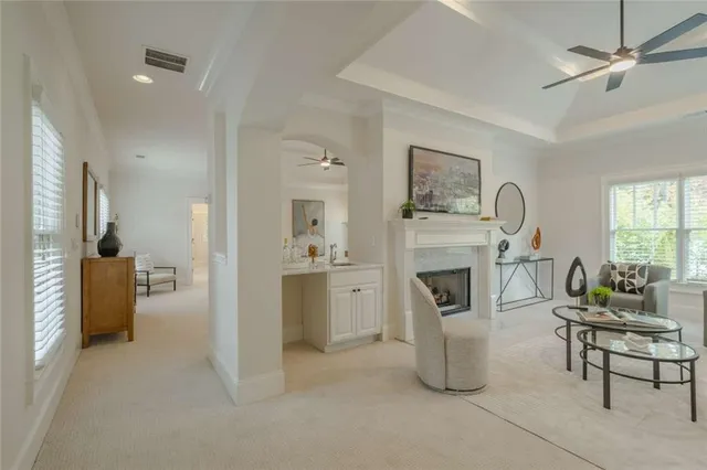 a bathroom with a bathtub and shower