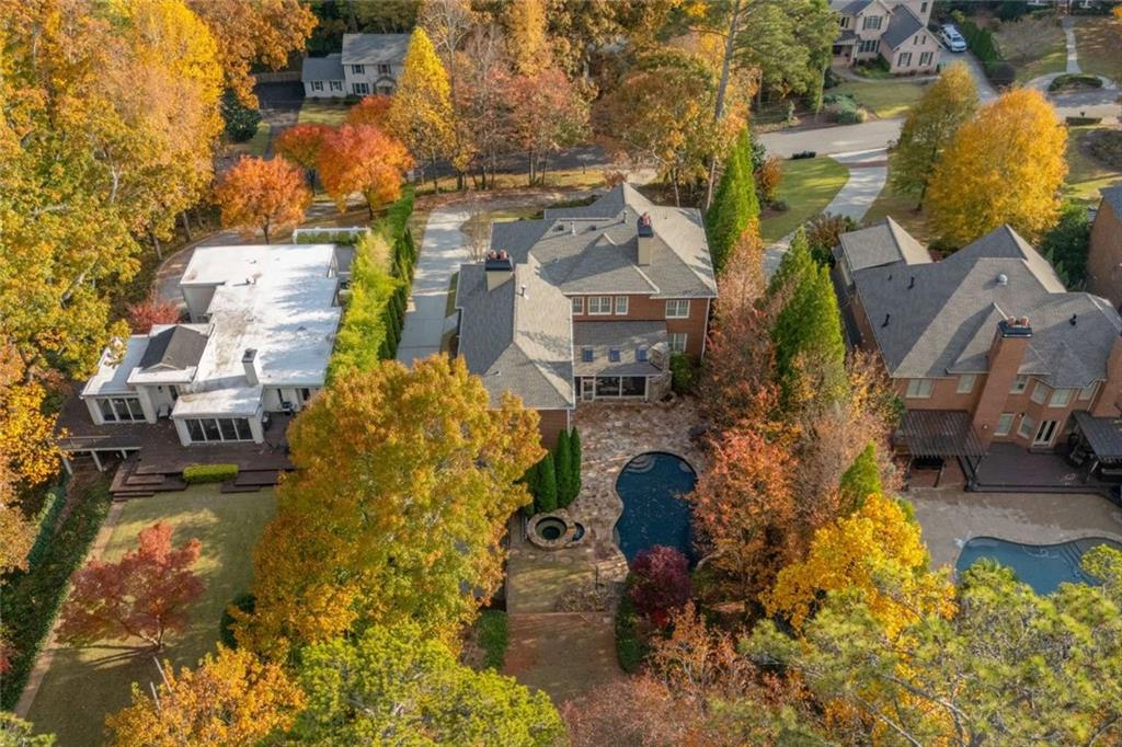 1364 Manget Way Dunwoody, GA 30338 - Photo 63 of 66 an aerial view of residential houses with outdoor space