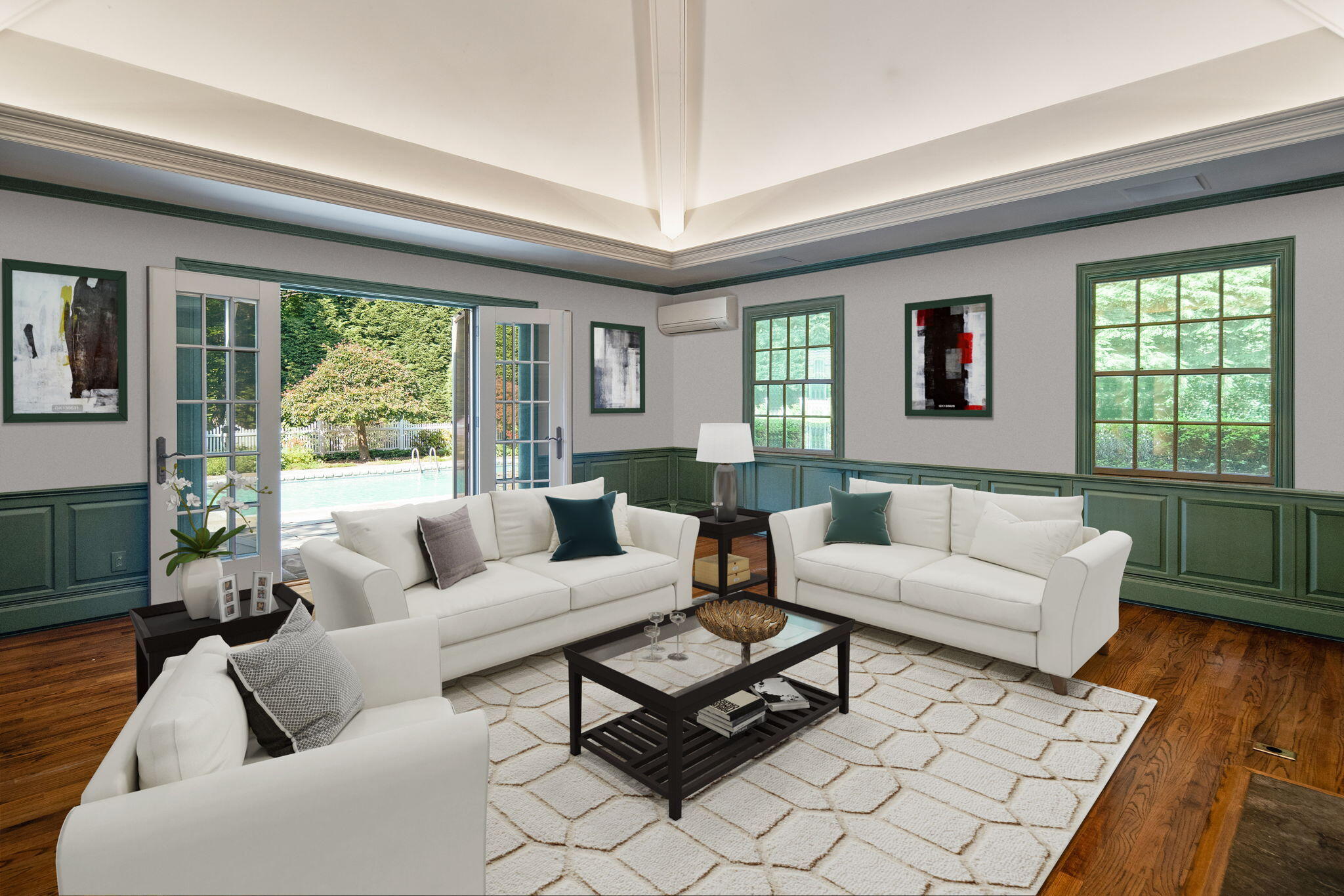 2061 Ponus Ridge Road New Canaan, CT 06840 - Photo 24 of 50 a living room with furniture and a large window
