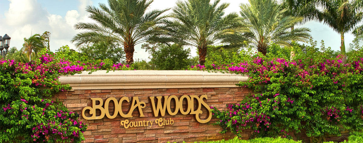 10327 Sunset Bend Drive Boca Raton, FL 33428 - Photo 29 of 42 Boca Wood Entrance Sign