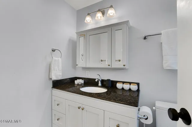 a sink with a vanity