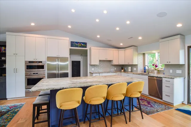 a bathroom with a shower and a tub
