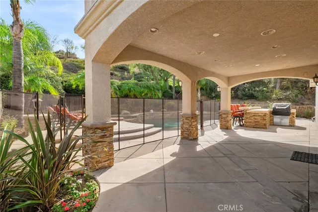 a view of outdoor space with seating