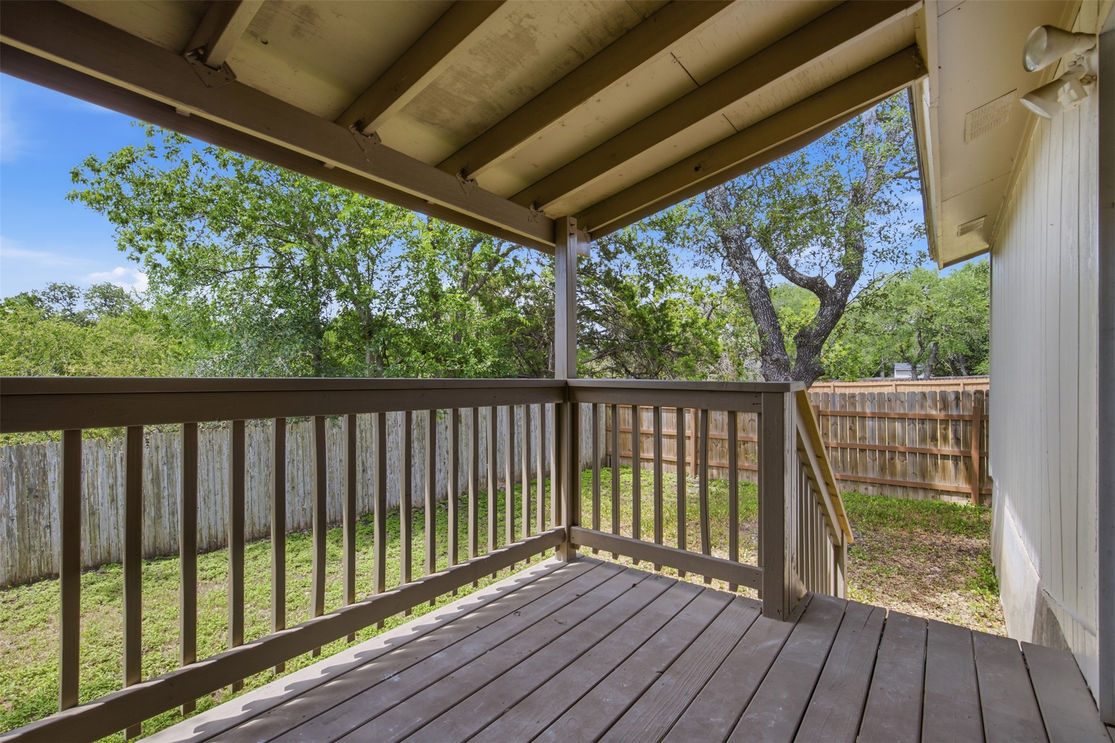 11611 Rustic Rock Drive, Unit B Austin, TX 78750 - Photo 21 of 30 Relax on this private covered deck overlooking a greenbelt