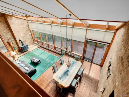 a view of an outdoor sitting area