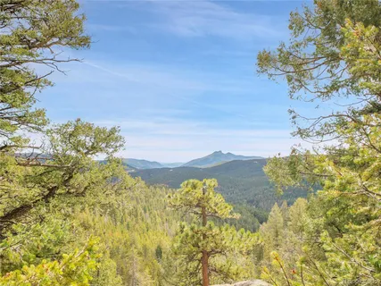 a view of a lake with a mountain