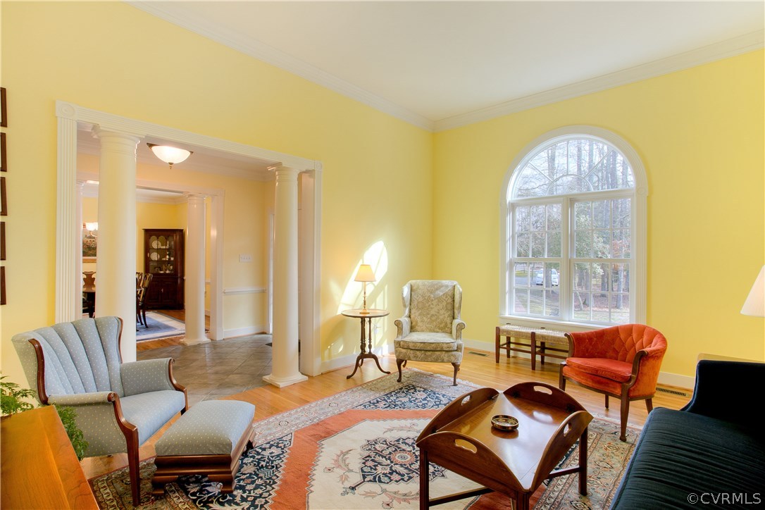 902 Hermitage Road Manakin-Sabot, VA 23103 - Photo 6 of 44 The Living Room also has hardwood floors and crown