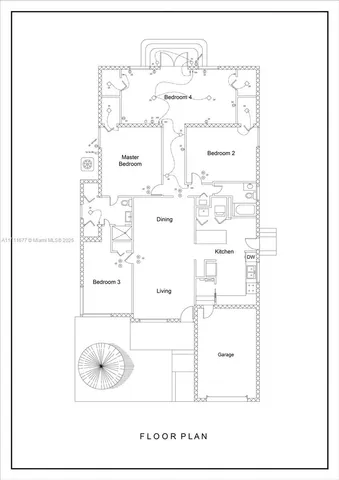 a black and white photo of a room