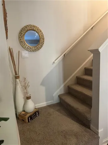 a bed room with a bed and furniture