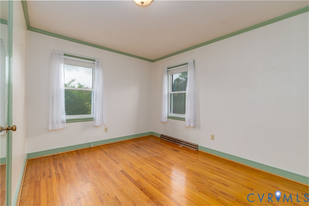 an empty room with a window