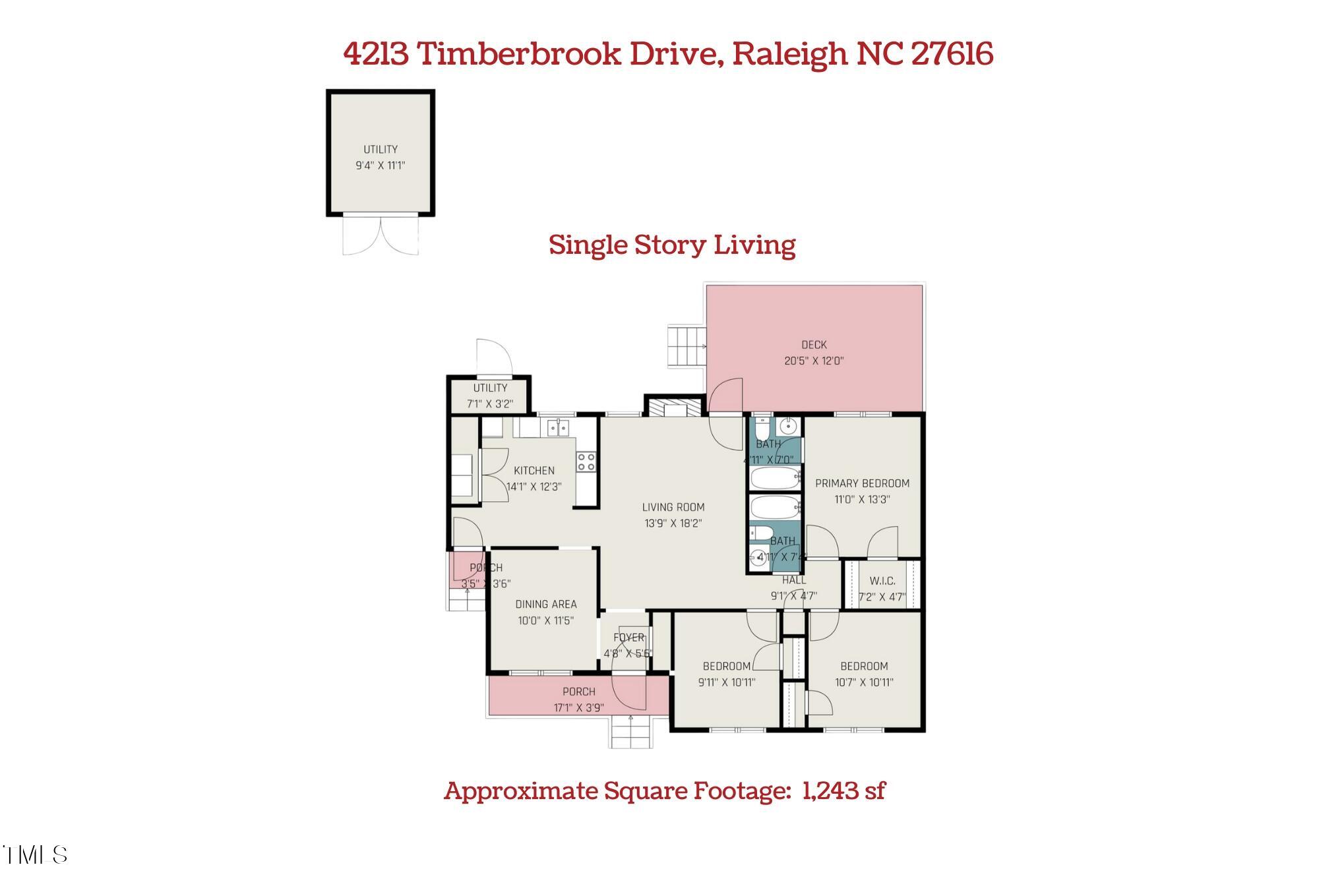 4213 Timberbrook Drive Raleigh, NC 27616 - Photo 37 of 37 a picture of a bench in room