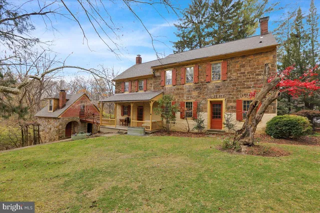 a view of a building with a yard