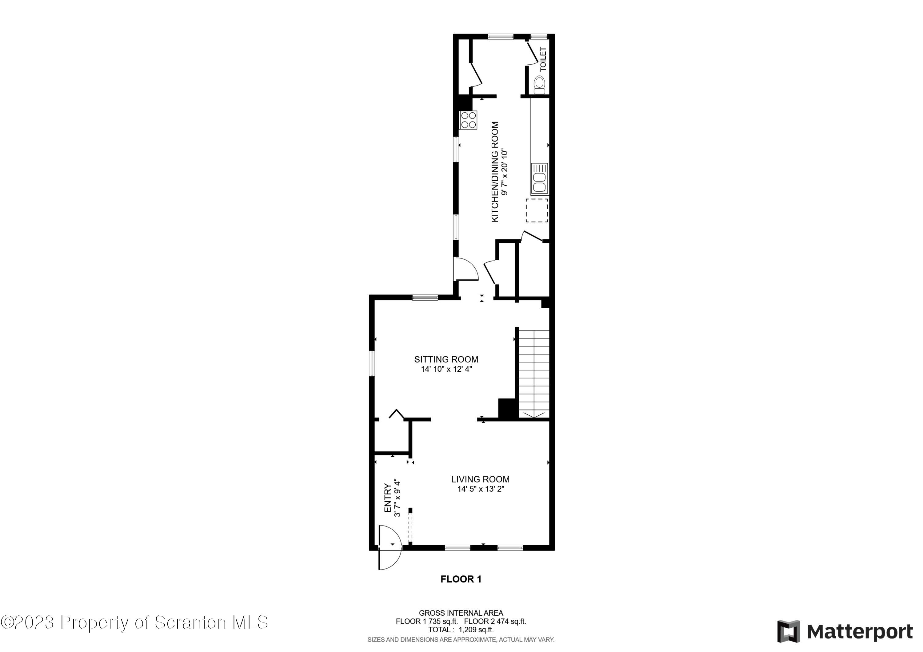 428 Cherry Street Scranton, PA 18505 - Photo 13 of 29 a picture of a room with a white wall