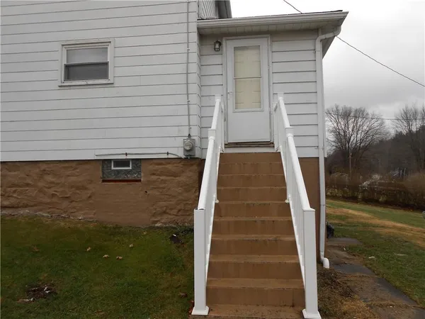 a view of a door of the house
