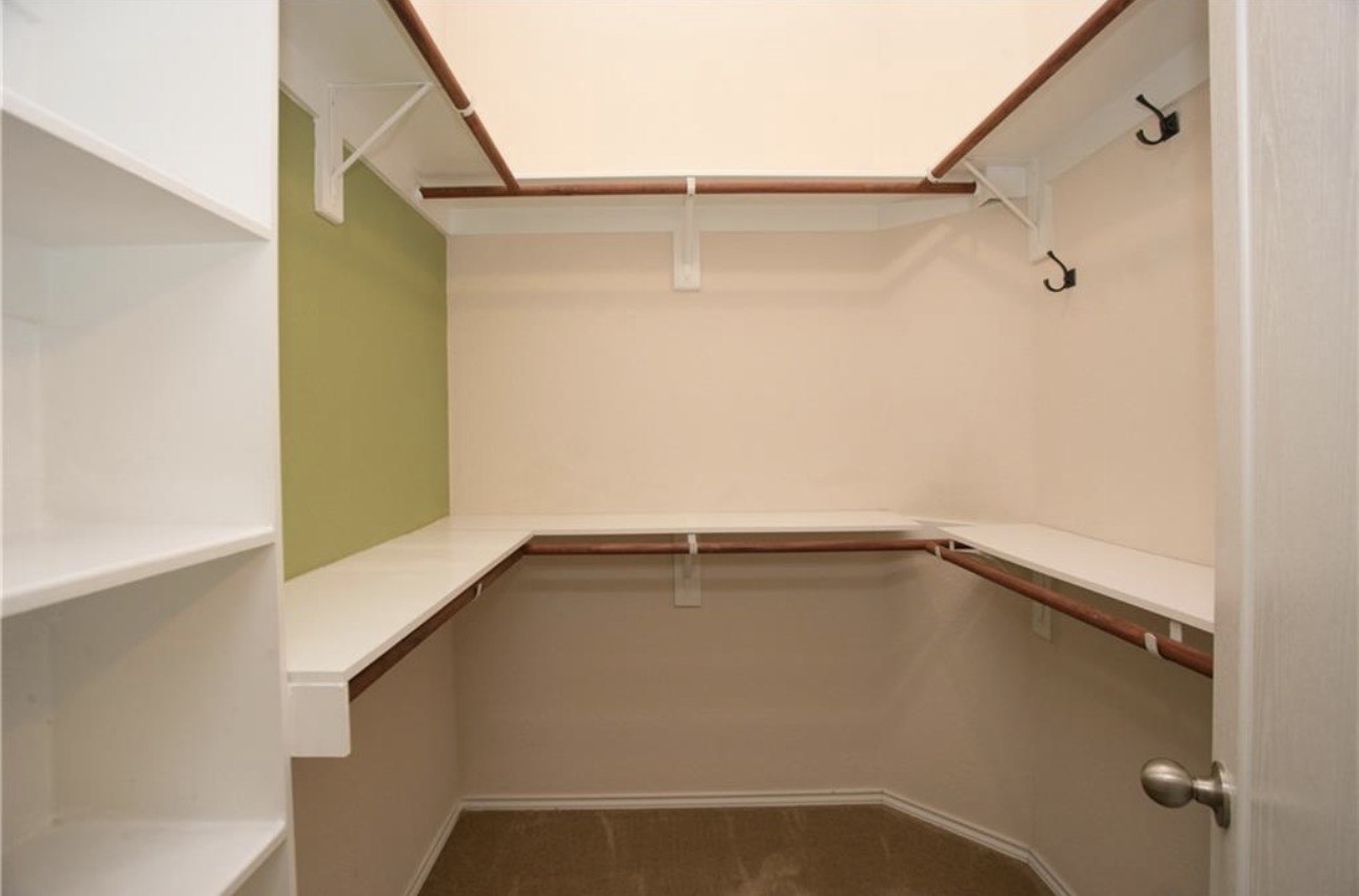 1052 Hot Spring Valley Buda, TX 78610 - Photo 21 of 36 Walk in closet with dark colored carpet