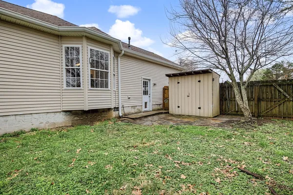 a backyard of a house