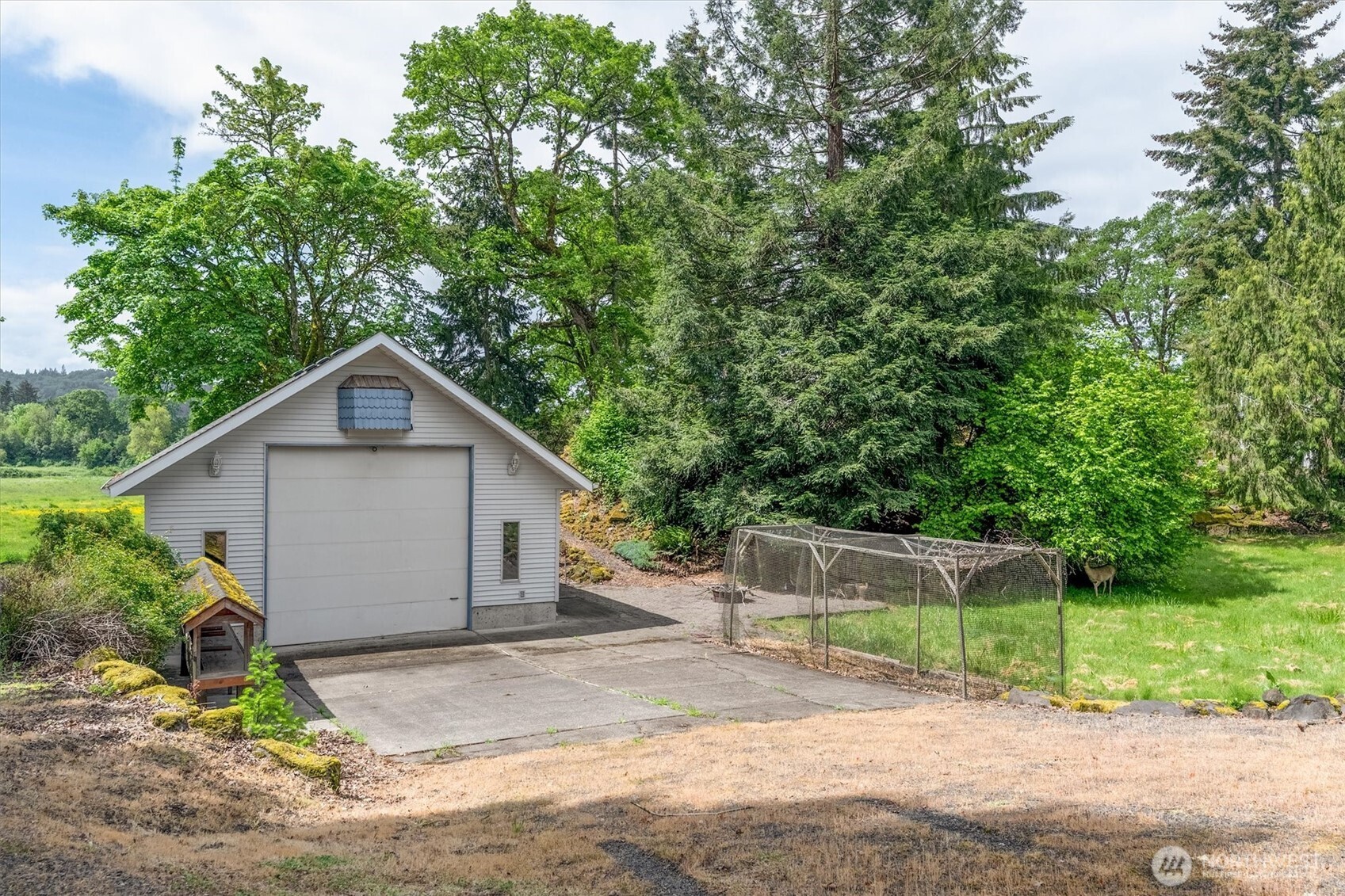 187 Acorn Lane Longview, WA 98632 - Photo 35 of 40 a dirt road with a large trees in the background