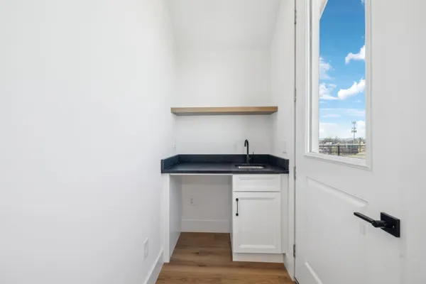a kitchen with a sink