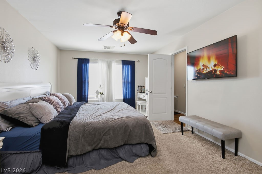 3409 Edinboro Ridge Avenue North Las Vegas, NV 89081 - Photo 27 of 51 Primary features carpet & ceiling fan w/ light