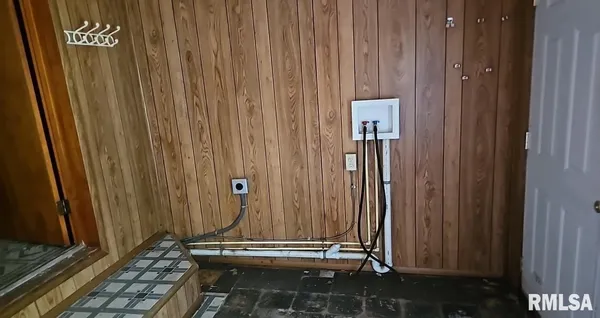 a close view of water heater room
