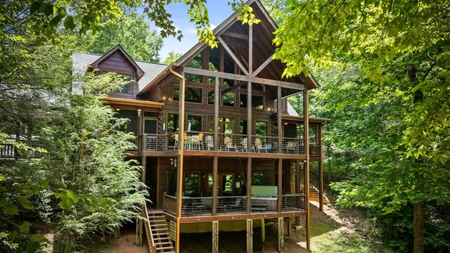 a view of backyard with green space