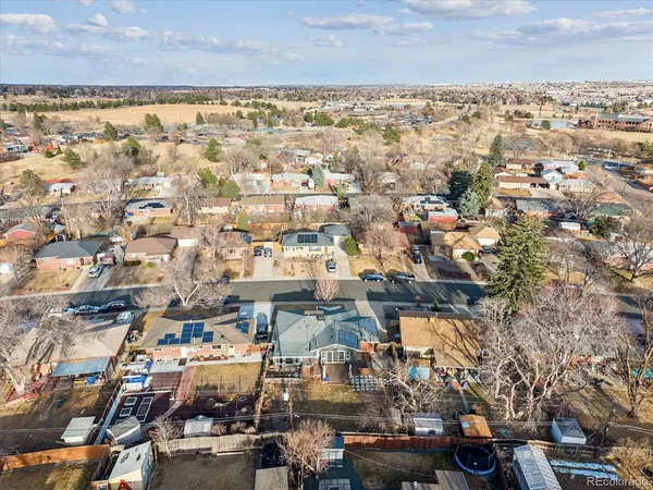 an aerial view of a city
