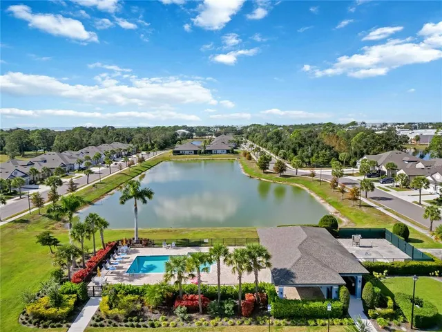 a view of a lake with a lake in the background