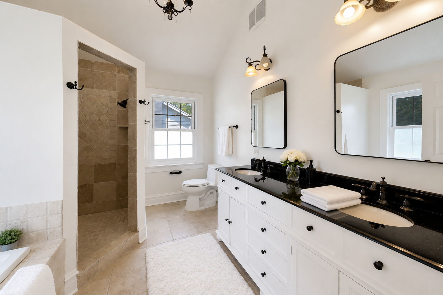 931 Pontiac Road Wilmette, IL 60091 - Photo 9 of 18 a bathroom with double vanity and a mirror