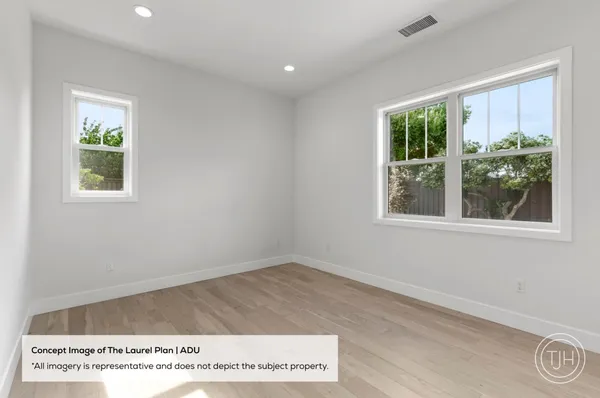 an empty room with window