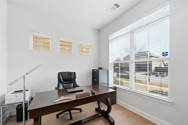 a view of a workspace with a window