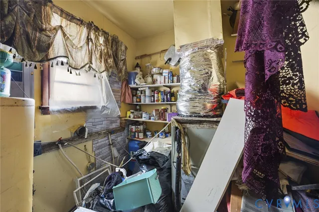 a view of storage and utility room