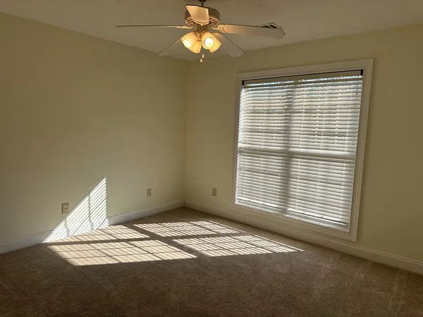 a view of a livingroom with a window