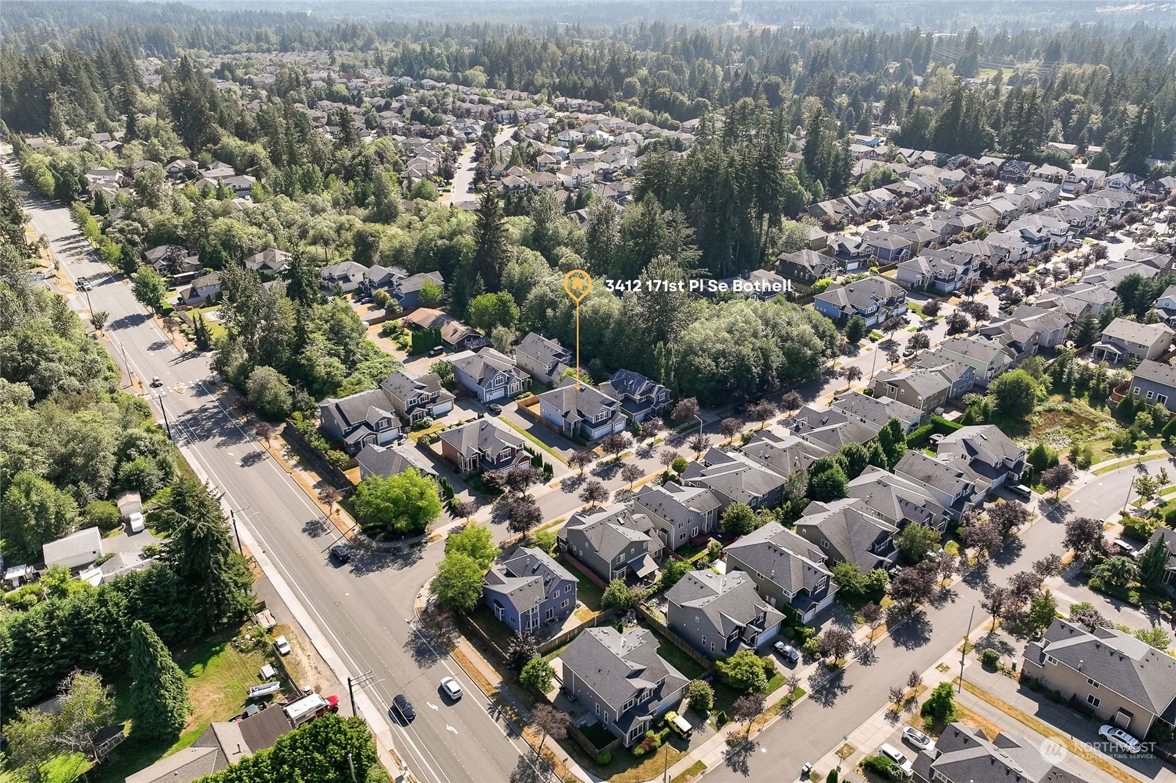 3412 171st Place Southeast Bothell, WA 98012 - Photo 39 of 40 an aerial view of multiple house