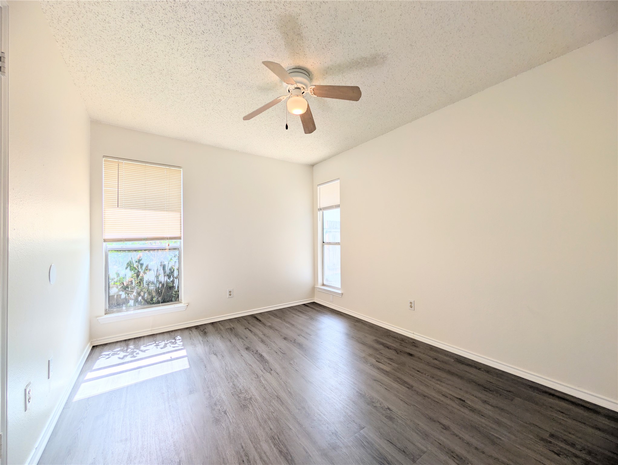 2036 Redwing Way Round Rock, TX 78664 - Photo 13 of 23 Bedroom #1 Laminate flooring and bright windows create an inviting, adaptable living space.