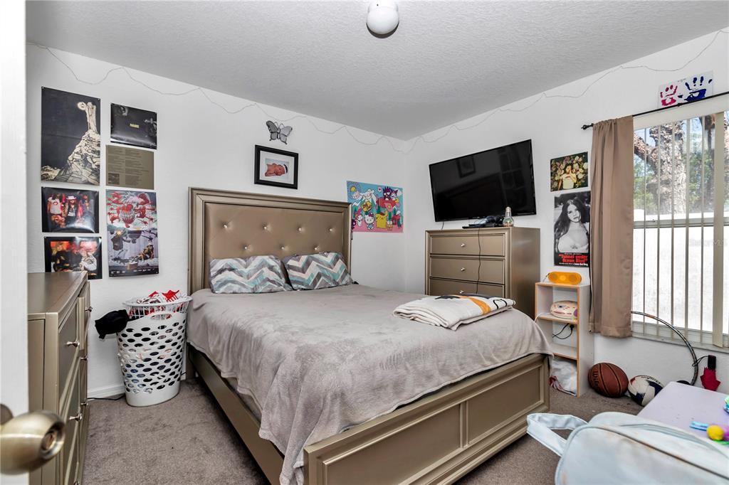 13800 Southwest 33rd Court Road Ocala, FL 34473 - Photo 30 of 42 a bedroom with a bed and a flat screen tv