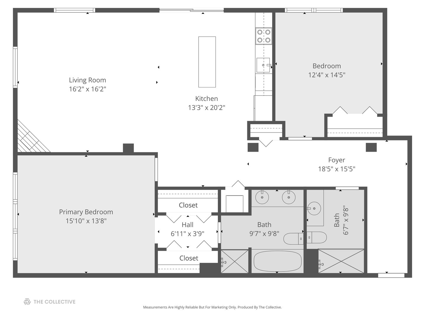 3500 South Sangamon Street, Unit 401 Chicago, IL 60609 - Photo 18 of 18 a black and white photo of a living room