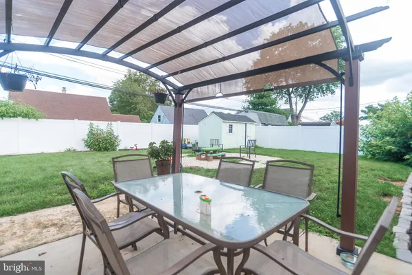 a outdoor view with a sitting space