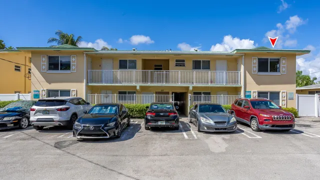 a car parked in front of a house
