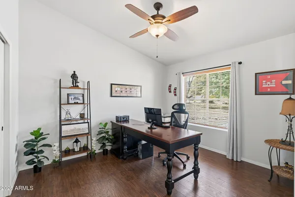 a view of back yard of the house