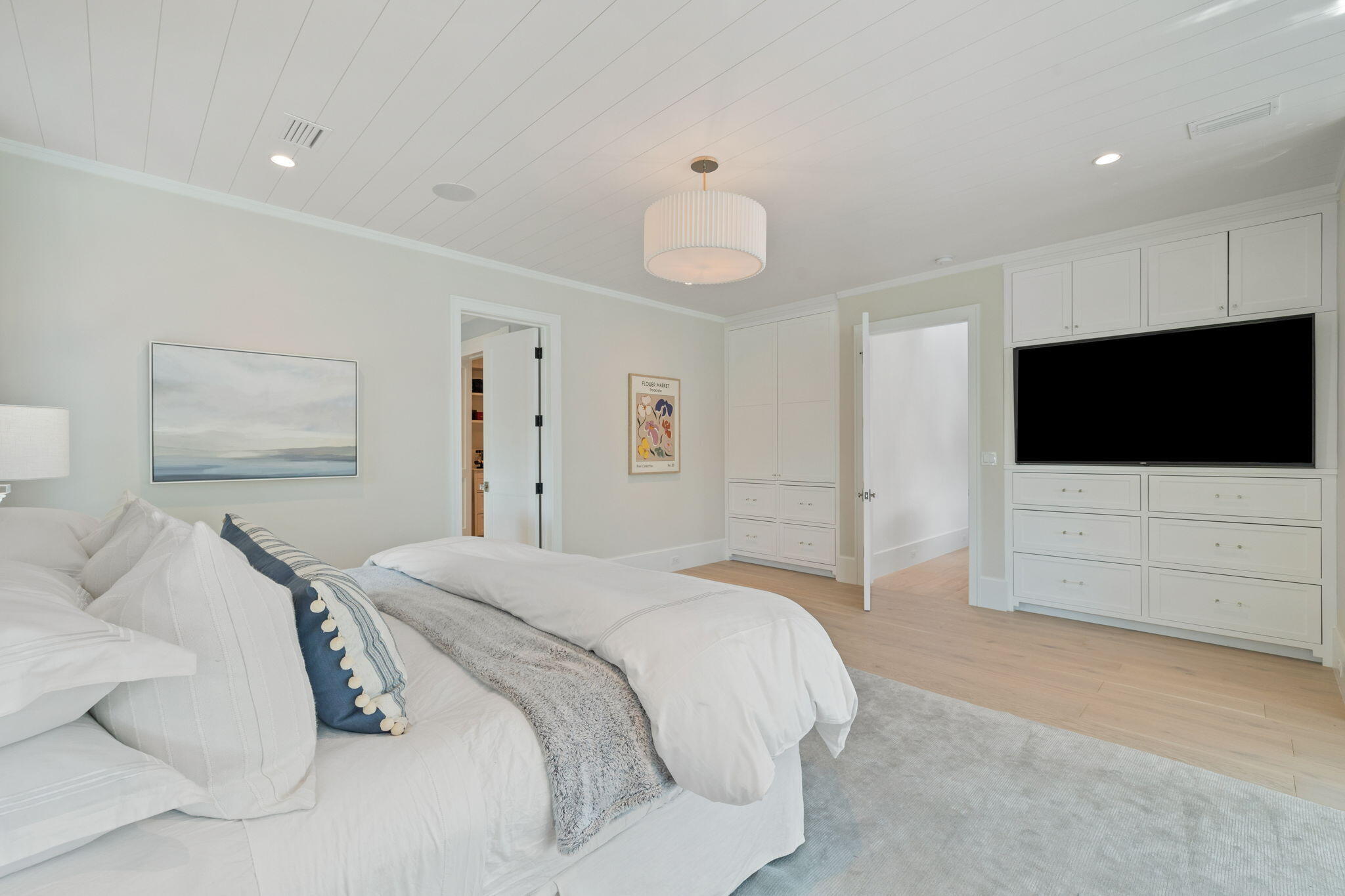 17 North Watch Tower Lane Watersound, FL 32461 - Photo 141 of 195 a bedroom with a bed and a flat screen tv