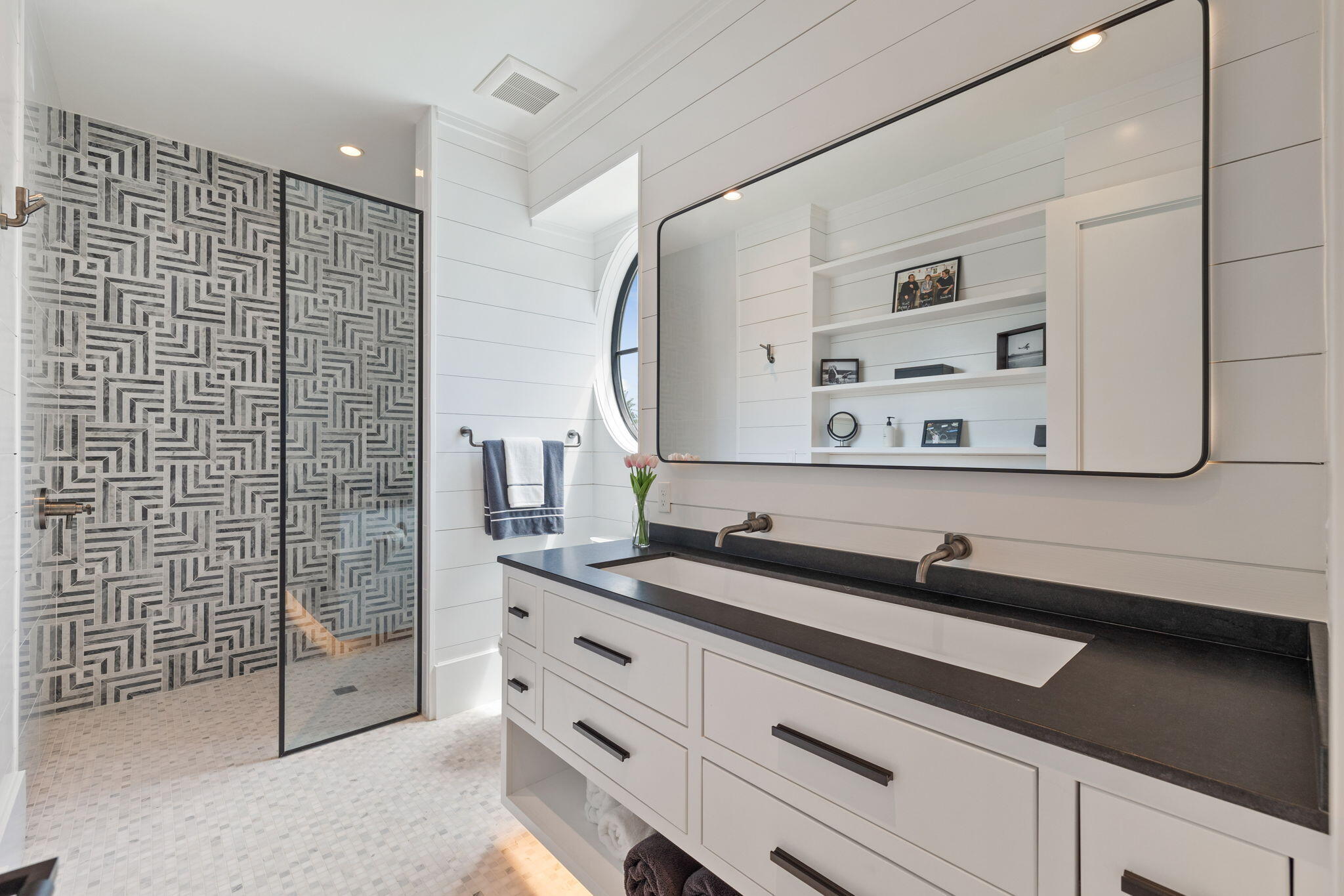 17 North Watch Tower Lane Watersound, FL 32461 - Photo 20 of 195 a bathroom with a double vanity sink and a mirror