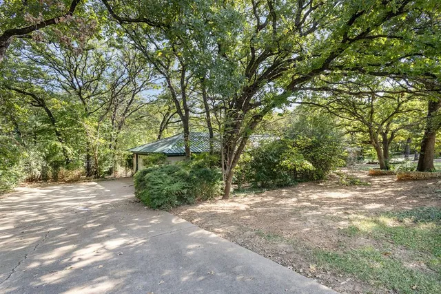 a view of a tree in front of a house