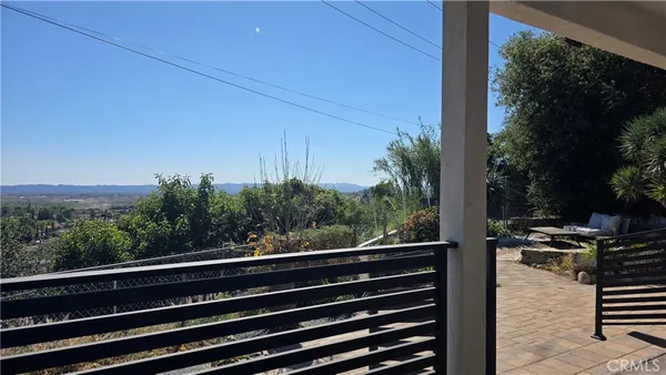 a view of a city from a balcony